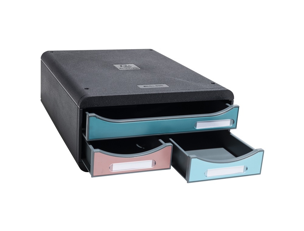 FICHERO CAJONES DE SOBREMESA EXACOMPTA SKANDI DIN A4+ POLIPROPILENO RECICLADO 3 CAJONES COLORES SURTIDOS