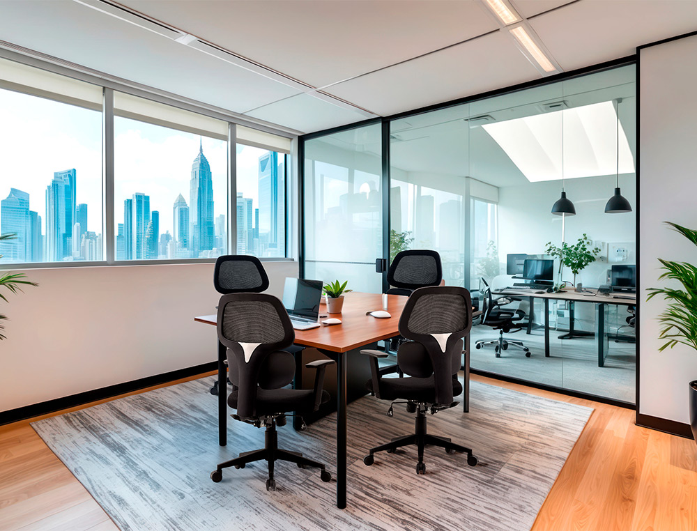 SILLA Q-CONNECT OFICINA ANCONA MALLA BASE METALICA ALT MAX 1110 ANC 660 PROF 590 RUEDAS PREMIUM COLOR NEGRO