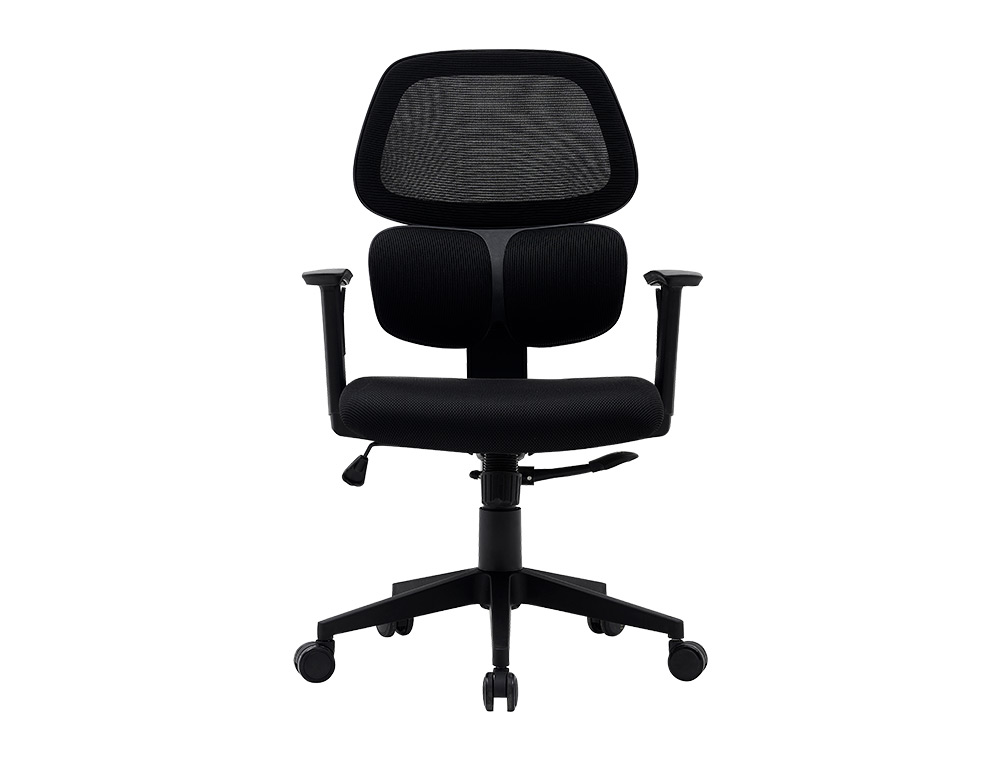 SILLA Q-CONNECT OFICINA ANCONA MALLA BASE METALICA ALT MAX 1110 ANC 660 PROF 590 RUEDAS PREMIUM COLOR NEGRO