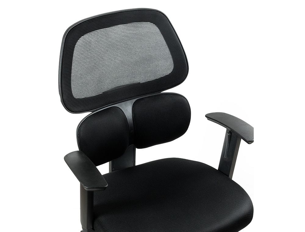 SILLA Q-CONNECT OFICINA ANCONA MALLA BASE METALICA ALT MAX 1110 ANC 660 PROF 590 RUEDAS PREMIUM COLOR NEGRO