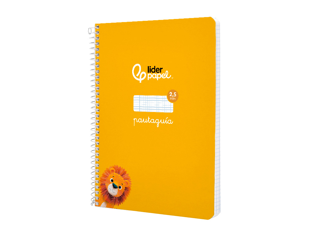 CUADERNO ESPIRAL LIDERPAPEL A5 PAUTAGUIA TAPA BLANDA 40H 75 GR CUADRO PAUTADO 2,5MM COLOR AMARILLO