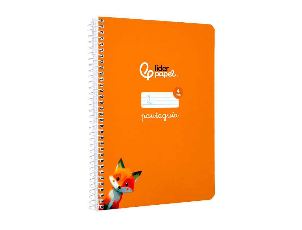 CUADERNO ESPIRAL LIDERPAPEL A5 PAUTAGUIA TAPA BLANDA 40H 75GR CUADRO PAUTADO 4MM COLOR NARANJA