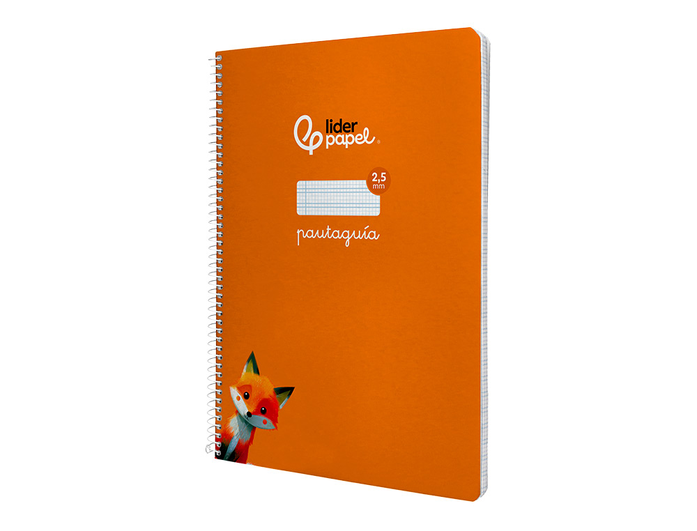 CUADERNO ESPIRAL LIDERPAPEL A4 PAUTAGUIA TAPA BLANDA 80H 75 GR CUADRO PAUTADO 2,5MM COLOR NARANJA