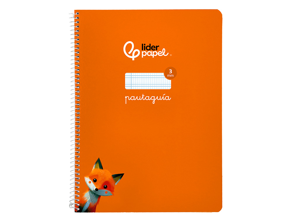 CUADERNO ESPIRAL LIDERPAPEL A4 PAUTAGUIA TAPA BLANDA 80H 75GR CUADRO PAUTADO 3MM COLOR NARANJA