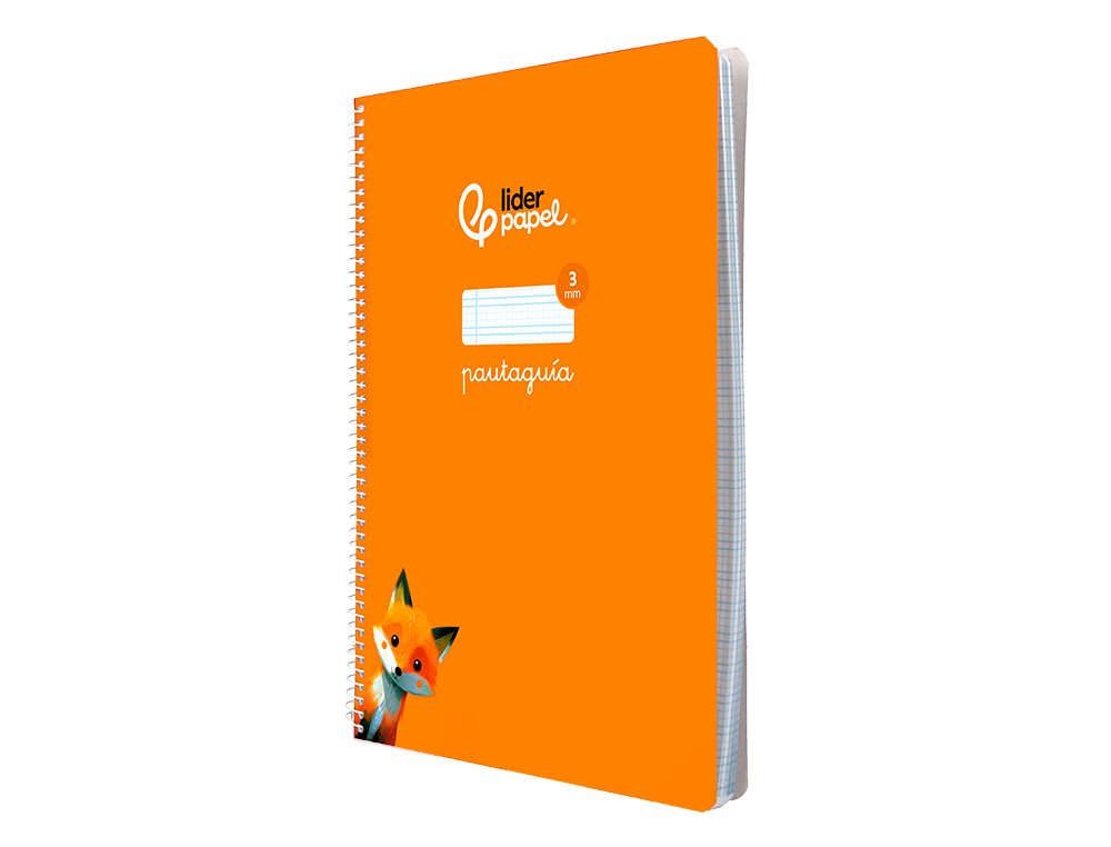 CUADERNO ESPIRAL LIDERPAPEL A4 PAUTAGUIA TAPA BLANDA 80H 75GR CUADRO PAUTADO 3MM COLOR NARANJA