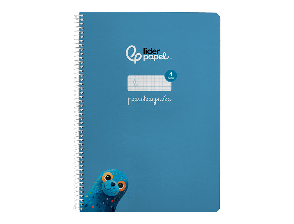 CUADERNO ESPIRAL LIDERPAPEL A4 PAUTAGUIA TAPA BLANDA 80H 75GR CUADRO PAUTADO 4MM COLOR AZUL