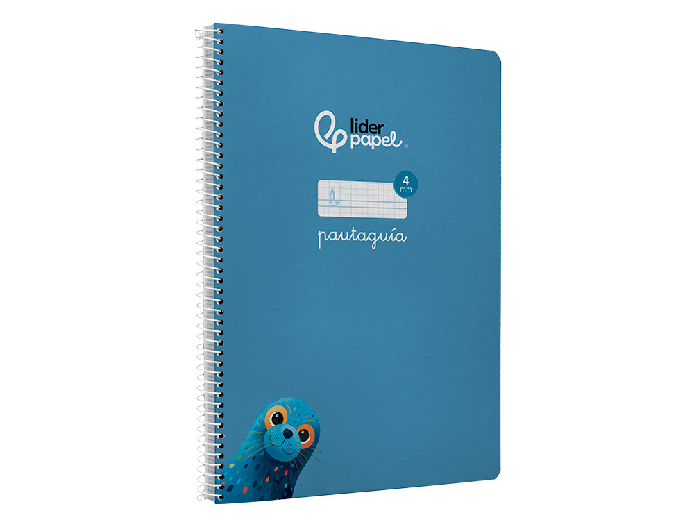 CUADERNO ESPIRAL LIDERPAPEL A4 PAUTAGUIA TAPA BLANDA 80H 75GR CUADRO PAUTADO 4MM COLOR AZUL
