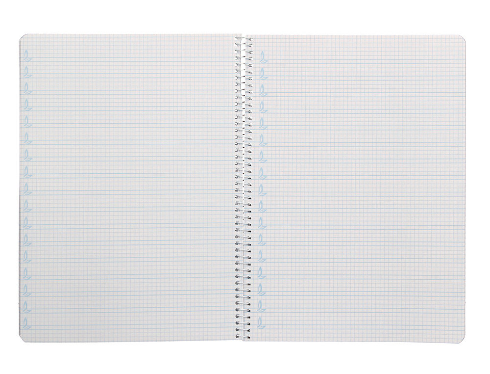 CUADERNO ESPIRAL LIDERPAPEL A4 PAUTAGUIA TAPA BLANDA 80H 75GR CUADRO PAUTADO 4MM COLOR AZUL