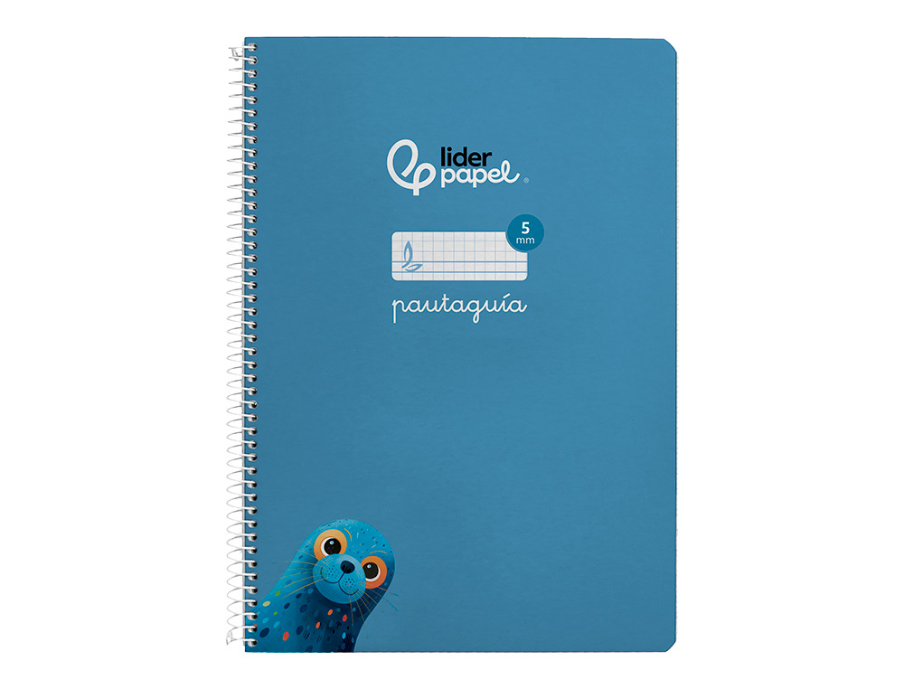 CUADERNO ESPIRAL LIDERPAPEL A4 PAUTAGUIA TAPA BLANDA 80H 75GR CUADRO PAUTADO 5MM COLOR AZUL