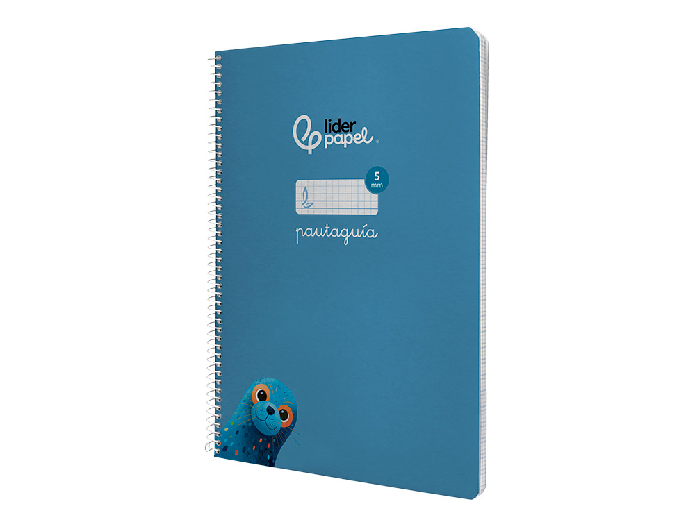 CUADERNO ESPIRAL LIDERPAPEL A4 PAUTAGUIA TAPA BLANDA 80H 75GR CUADRO PAUTADO 5MM COLOR AZUL
