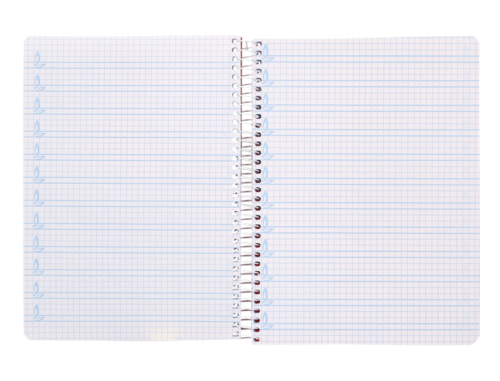 CUADERNO ESPIRAL LIDERPAPEL A5 PAUTAGUIA TAPA PLASTICO 80H 90GR CUADRO PAUTADO 3MM COLOR NARANJA