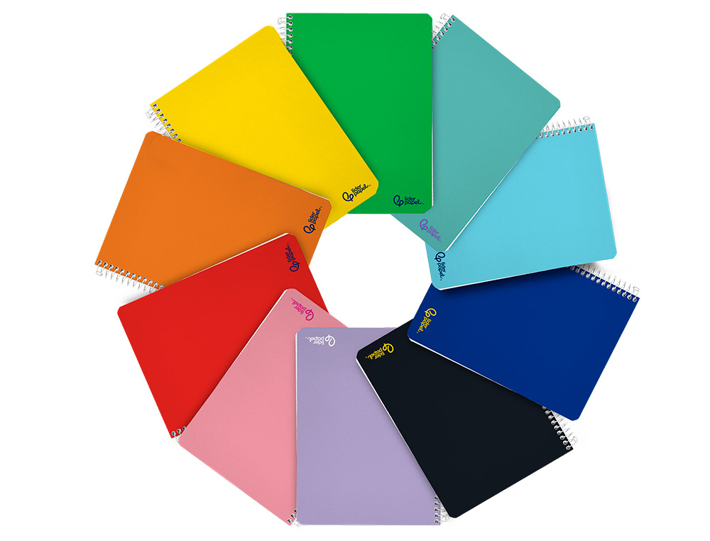 CUADERNO ESPIRAL LIDERPAPEL A4 SMART TAPA BLANDA 80H 75GR LISO SIN MARGEN COLORES SURTIDOS