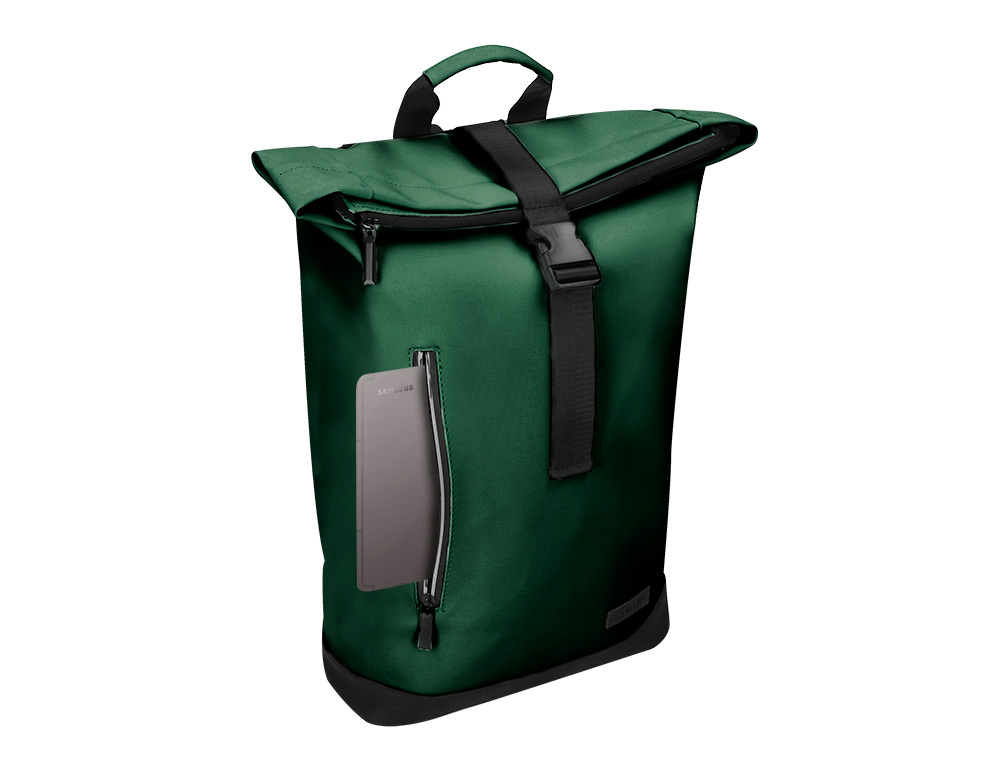 MOCHILA ANTARTIK ROLL PACK WATERPROOF ENROLLABLE GRAN CAPACIDAD VERDE MILITAR 480X130X280 MM
