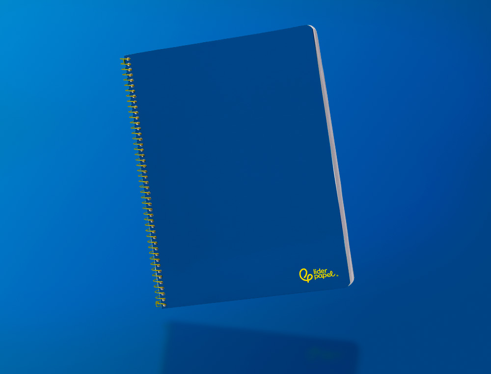 CUADERNO ESPIRAL LIDERPAPEL A4 SMART TAPA BLANDA 80H 75GR RAYADO HORIZONTAL CON MARGEN COLOR AZUL OSCURO