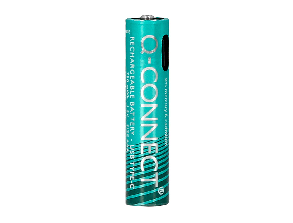 PILA Q-CONNECT AAA RECARGABLE POR USB-C BLISTER DE 4 UNIDADES