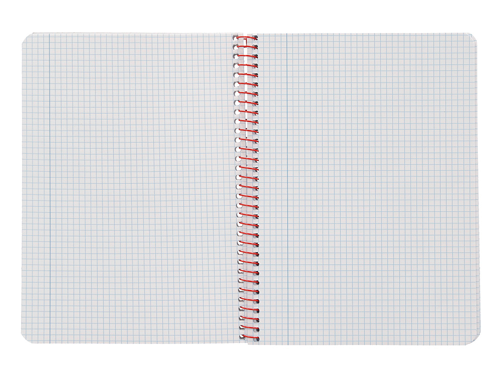 CUADERNO ESPIRAL LIDERPAPEL A5 WITTY TAPA DURA 80H 90GR CUADRO 4MM CON MARGEN COLOR NARANJA