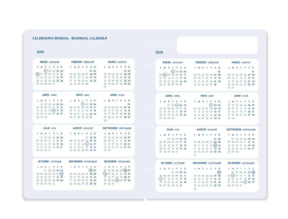 AGENDA ESCOLAR LIDERPAPEL 25-26 ESPIRAL BASIC VERDE MENTA DIA PAGINA A5 BILINGE PAPEL FSC 70 GR