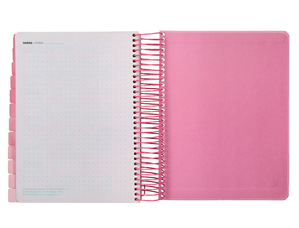 AGENDA ESCOLAR LIDERPAPEL 25-26 ESPIRAL PATTERNS MILITAR ROSA DIA PAGINA A5 BILINGE PAPEL FSC 80 GR