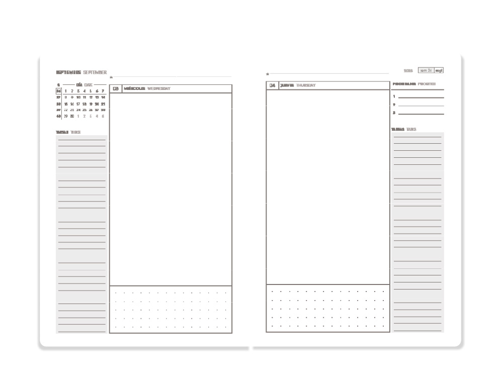 AGENDA ESCOLAR ANTARTIK 25-26 ESPIRAL ESSENTIALS NEGRO DIA PAGINA A5 BILINGE PAPEL FSC 80 GR