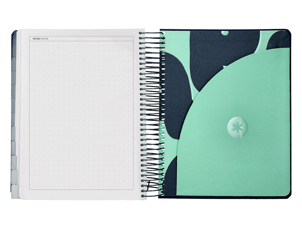 AGENDA ESCOLAR ANTARTIK 25-26 ESPIRAL PLANS AZUL DIA PAGINA A5 BILINGE PAPEL FSC 80 GR
