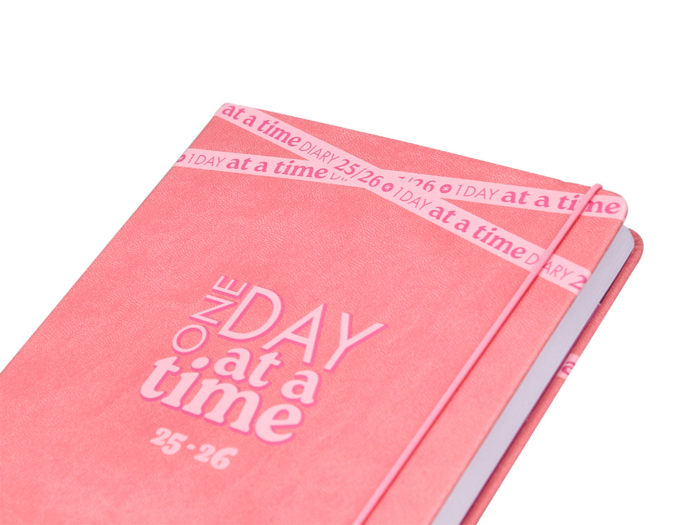 AGENDA ESCOLAR ANTARTIK 25-26 ENCUADERNADA GO! SIMIL PIEL ROSA SEMANA VISTA A5 BILINGE PAPEL FSC 80 GR