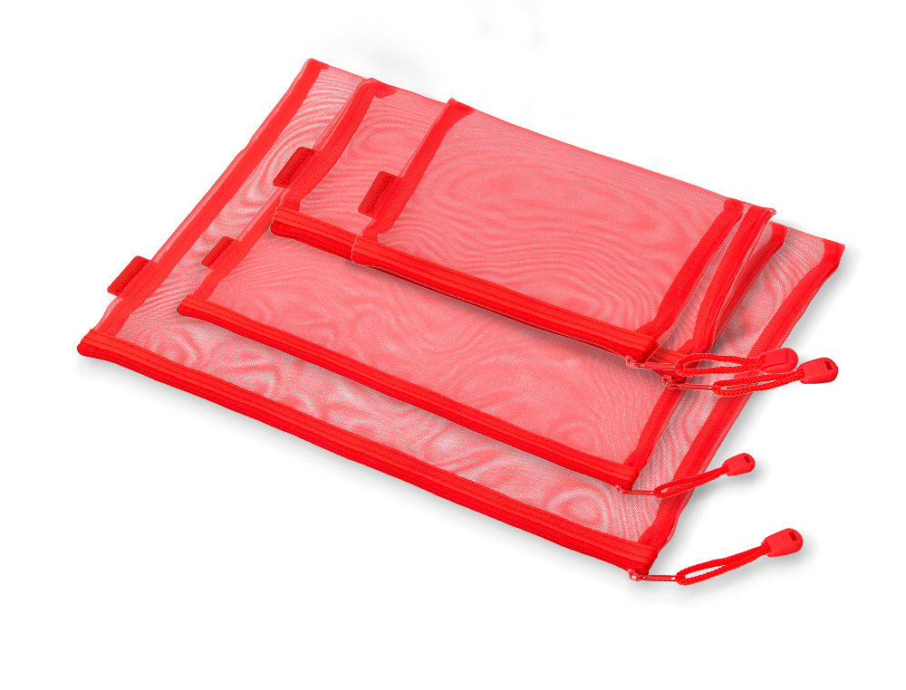 BOLSA ZIPPER BAG LIDERPAPEL POLIESTER TRANSPIRABLE MULTIUSOS EXPOSITOR DE 40 UNIDADES TAMAOS Y COLORES