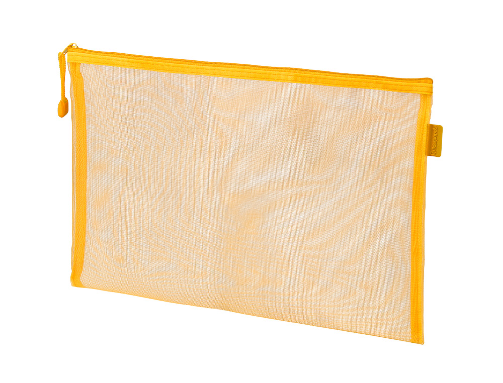 BOLSA ZIPPER BAG LIDERPAPEL POLIESTER TRANSPIRABLE MULTIUSOS DIN A5 AMARILLO