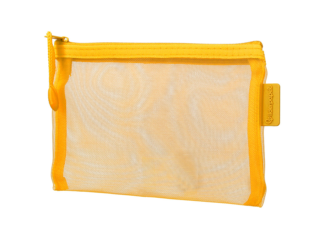 BOLSA ZIPPER BAG LIDERPAPEL POLIESTER TRANSPIRABLE MULTIUSOS DIN A6 AMARILLO