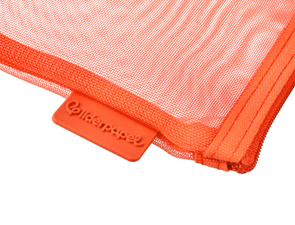 BOLSA ZIPPER BAG LIDERPAPEL POLIESTER TRANSPIRABLE MULTIUSOS DIN A5 NARANJA