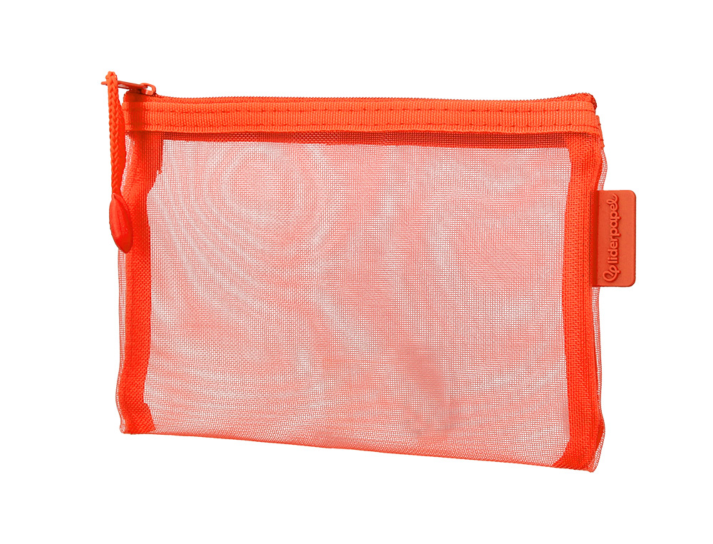BOLSA ZIPPER BAG LIDERPAPEL POLIESTER TRANSPIRABLE MULTIUSOS DIN A6 NARANJA