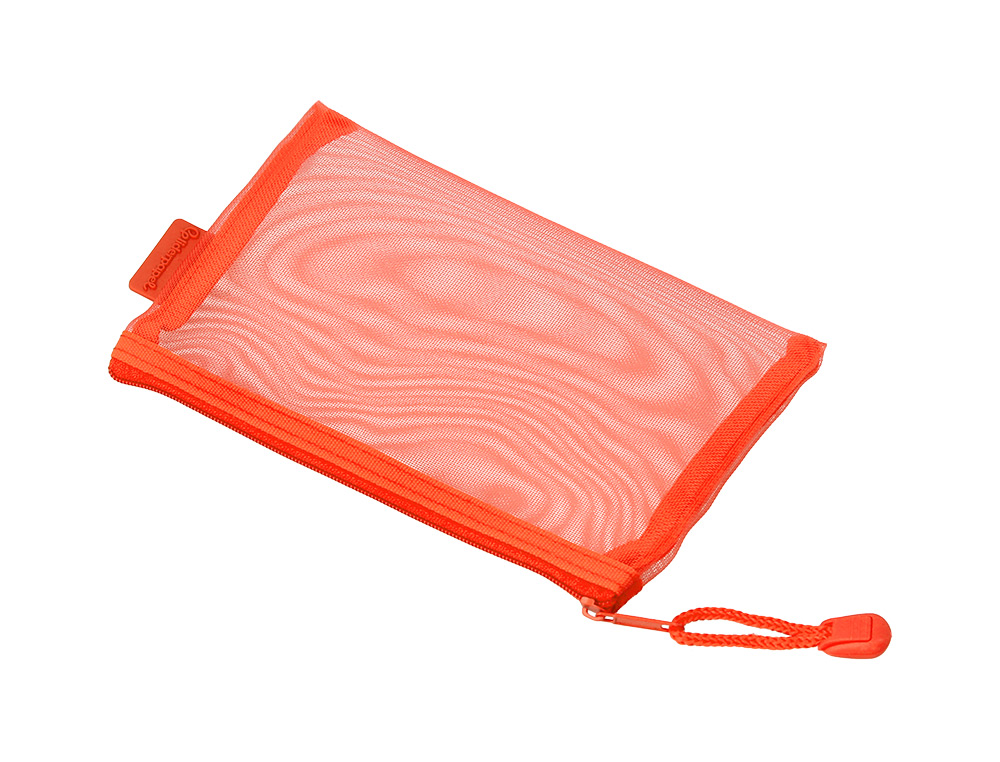 BOLSA ZIPPER BAG LIDERPAPEL POLIESTER TRANSPIRABLE MULTIUSOS DIN A6 NARANJA
