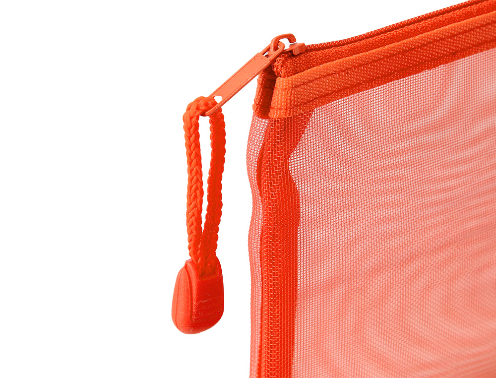 BOLSA ZIPPER BAG LIDERPAPEL POLIESTER TRANSPIRABLE MULTIUSOS DIN A6 NARANJA
