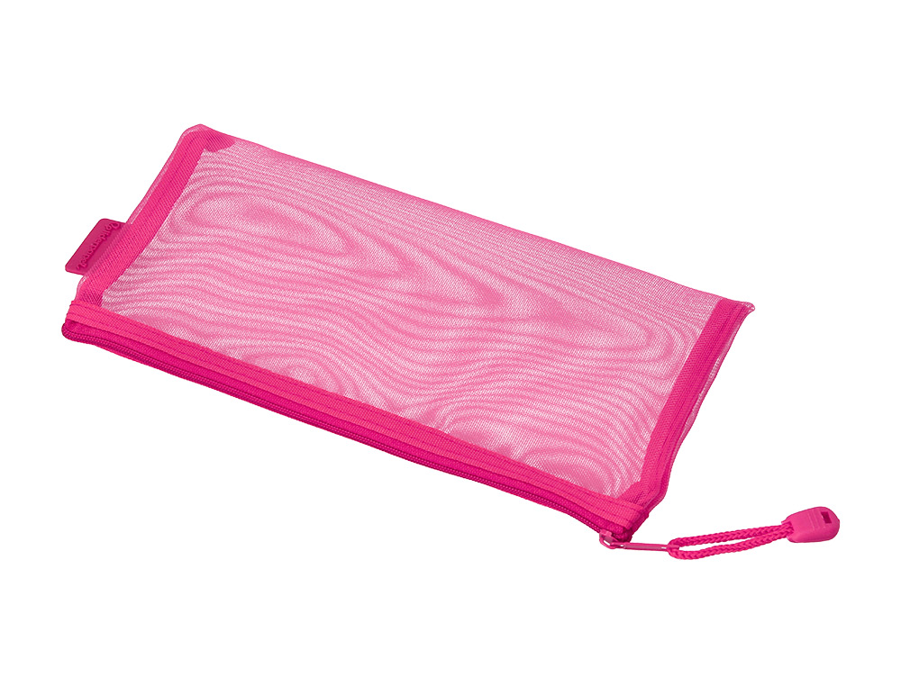 BOLSA ZIPPER BAG LIDERPAPEL POLIESTER TRANSPIRABLE MULTIUSOS TICKET 230X115 MM ROSA