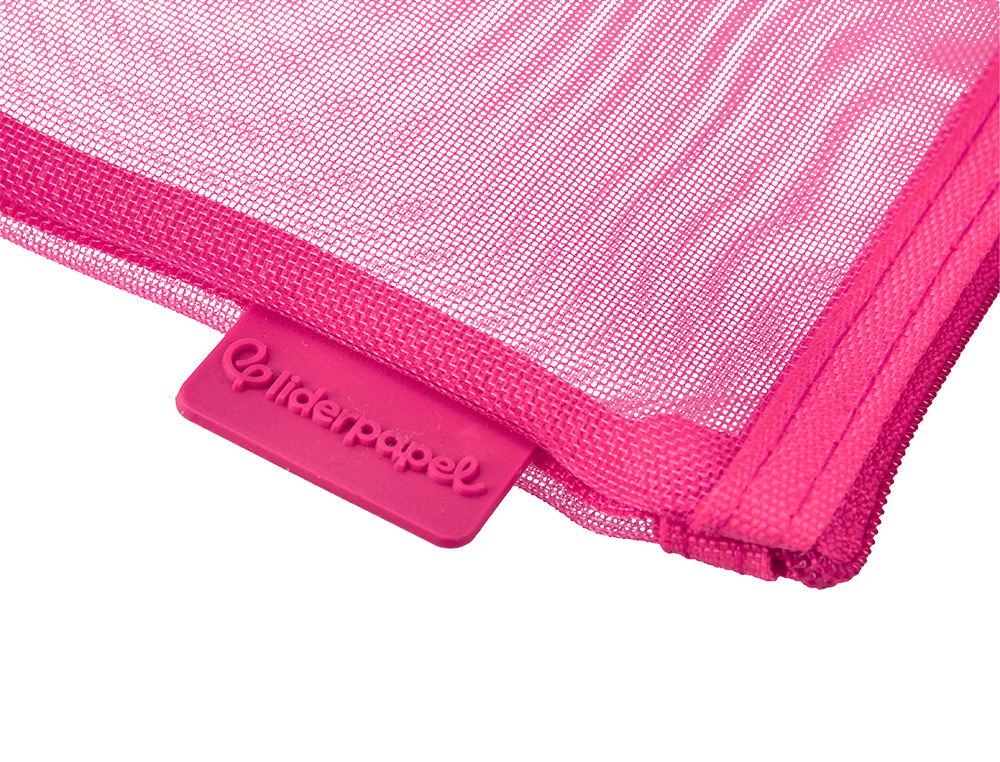 BOLSA ZIPPER BAG LIDERPAPEL POLIESTER TRANSPIRABLE MULTIUSOS TICKET 230X115 MM ROSA