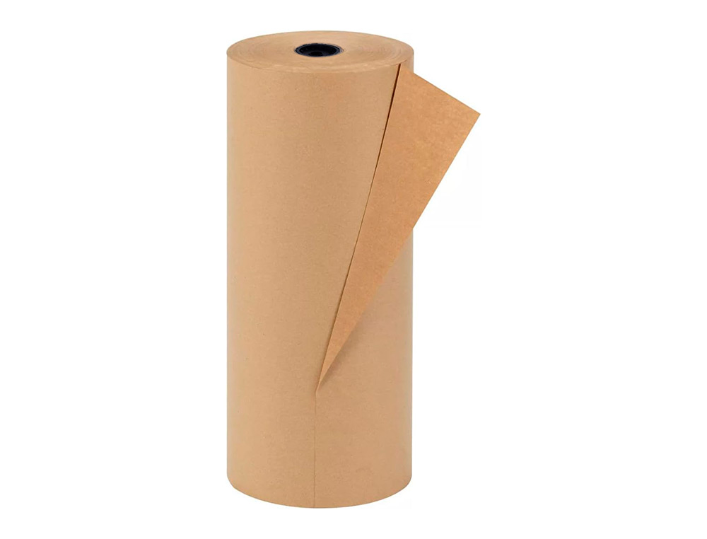 PAPEL KRAFT LIDERPAPEL MARRON BOBINA 1 MT X 357 MT ESPECIAL PARA EMBALAJE PESO 25 KG