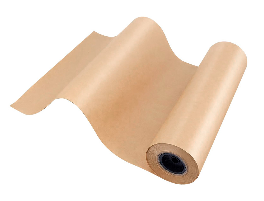 PAPEL KRAFT LIDERPAPEL MARRON BOBINA 1 MT X 357 MT ESPECIAL PARA EMBALAJE PESO 25 KG