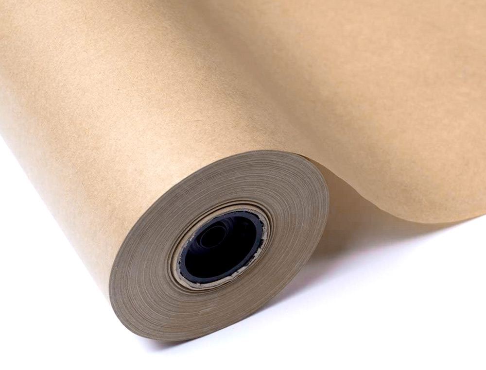PAPEL KRAFT LIDERPAPEL MARRON BOBINA 1 MT X 357 MT ESPECIAL PARA EMBALAJE PESO 25 KG