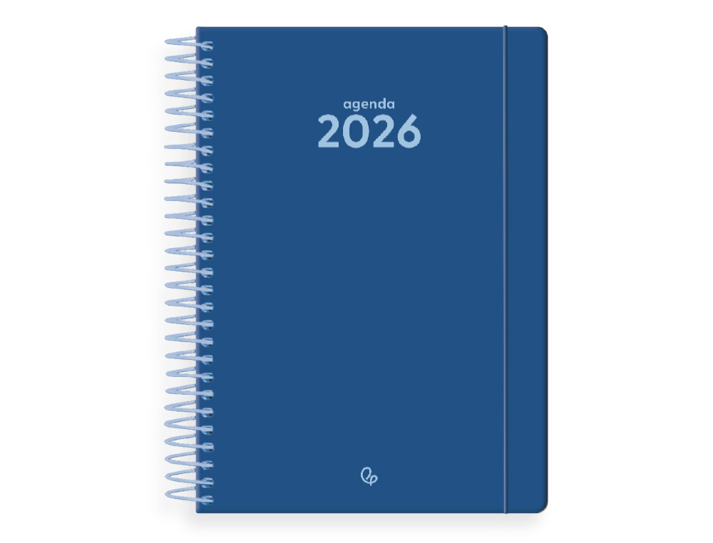 AGENDA ESPIRAL LIDERPAPEL CLASSIC A4 2026 SEMANA VISTA AZUL OSCURO PAPEL 70 GR FSC