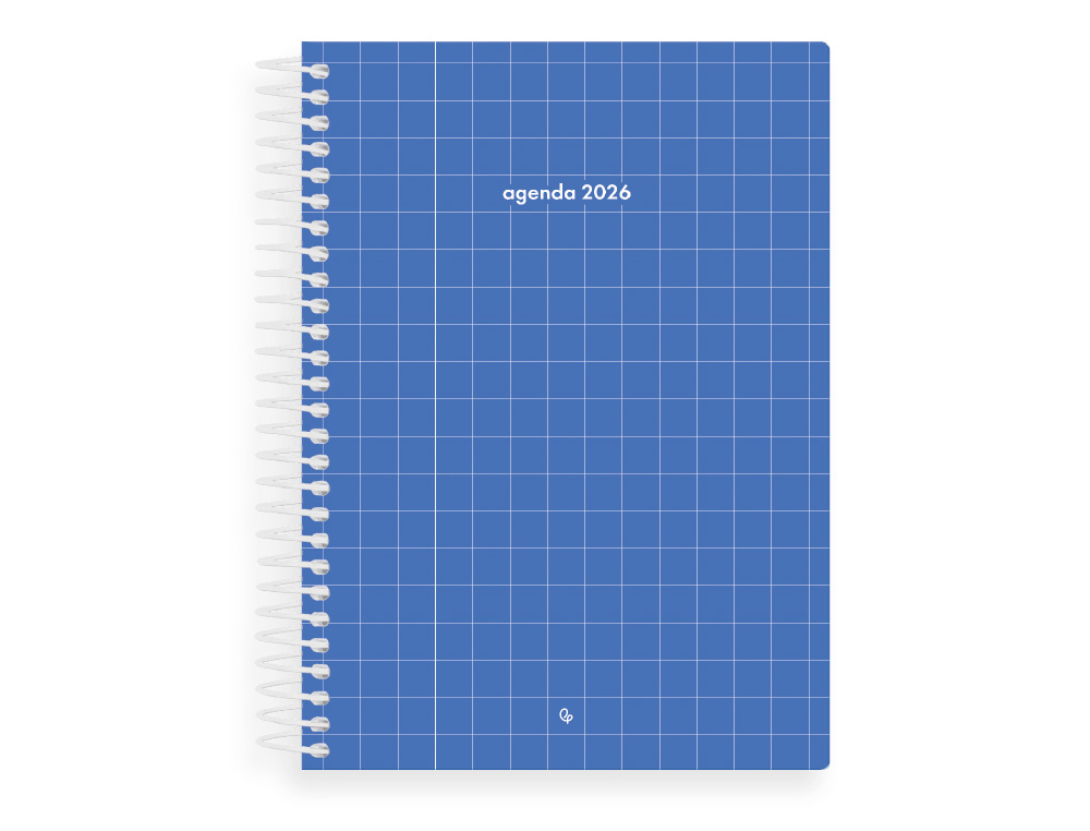 AGENDA ESPIRAL LIDERPAPEL GAZI A5 2026 DIA PAGINA AZUL OSCURO PAPEL 70 GR FSC