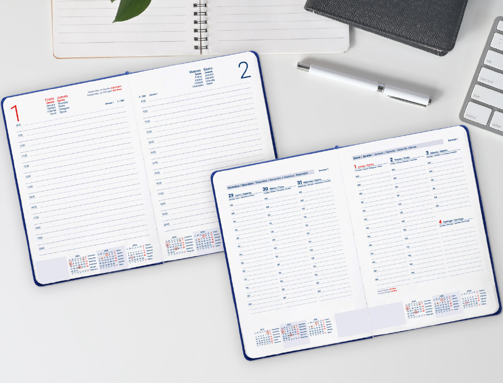 AGENDA ENCUADERNADA LIDERPAPEL CRETA 170X240 MM 2026 DIA PAGINA GRIS PAPEL 70 GR FSC