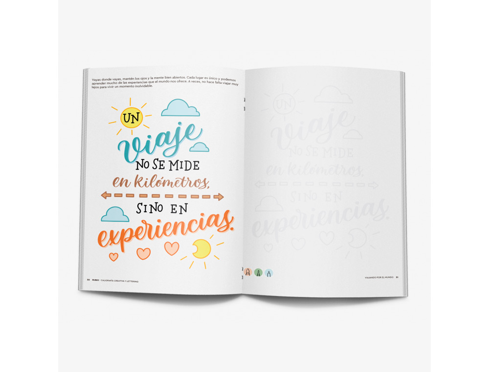 CUADERNO RUBIO LETTERING CALIGRAFIA CREATIVA VIAJANDO POR EL MUNDO