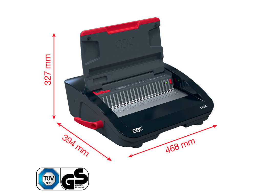 ENCUADERNADORA ELECTRICA PARA CANUTILLO GBC COMBBIND CB25E PERFORA 25 HOJAS TAMAÑO A4/A5 ENCUADERNA 390 HOJAS