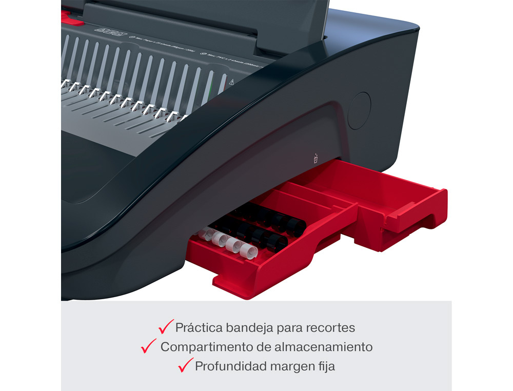 ENCUADERNADORA ELECTRICA PARA CANUTILLO GBC COMBBIND CB25E PERFORA 25 HOJAS TAMAÑO A4/A5 ENCUADERNA 390 HOJAS