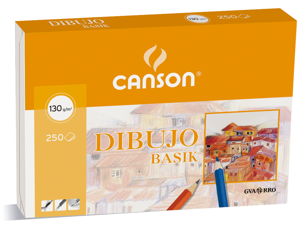 PAPEL DIBUJO BASIK 32.5X46 CM 130 GR CON RECUADRO