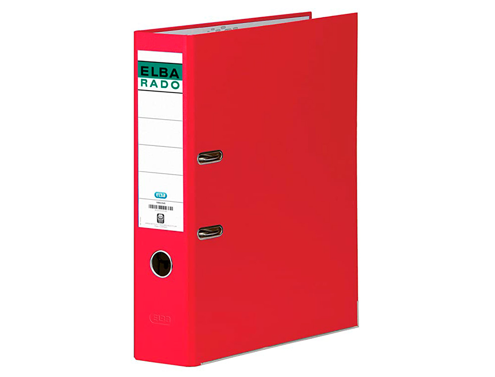 ARCHIVADOR DE PALANCA ELBA CARTON FORRADO FOLIO ROJO LOMO DE 80 MM RADO CHIC