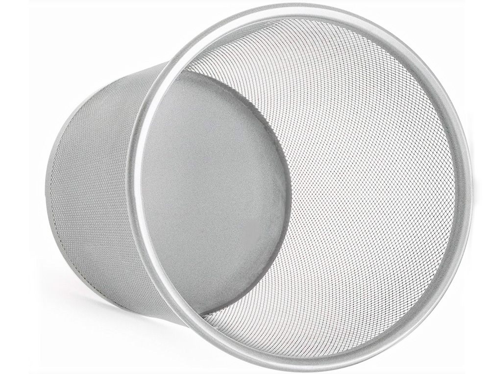 PAPELERA METALICA Q-CONNECT REJILLA PLATA 265X285 MM
