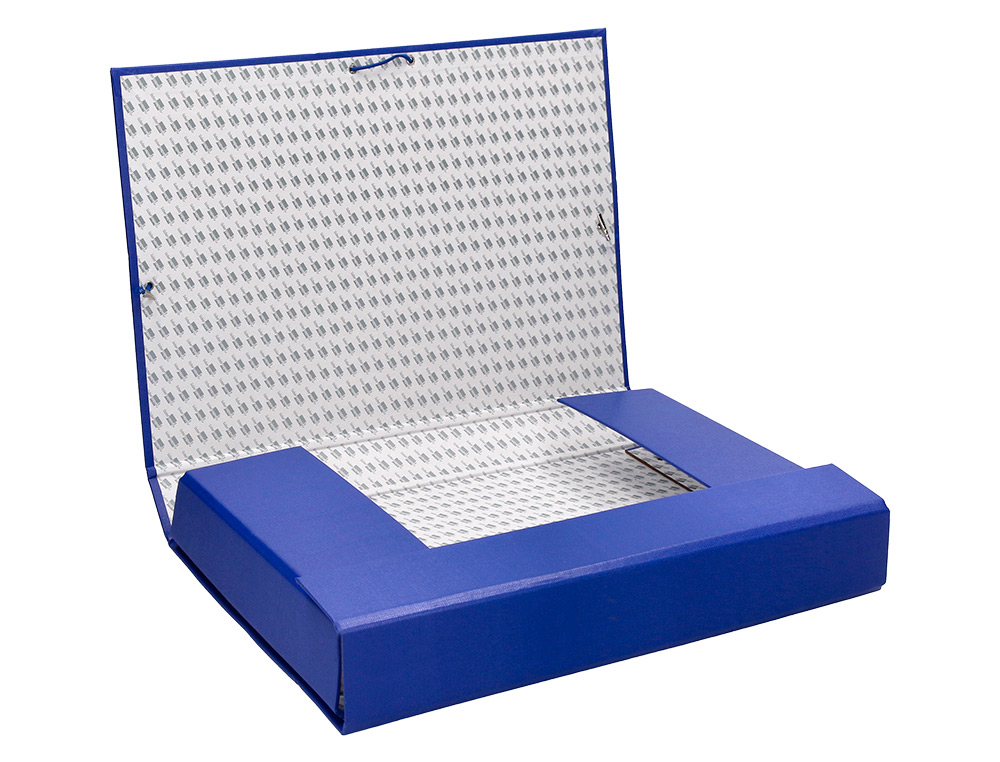 CARPETA PROYECTOS LIDERPAPEL FOLIO LOMO 70MM CARTON FORRADO AZUL