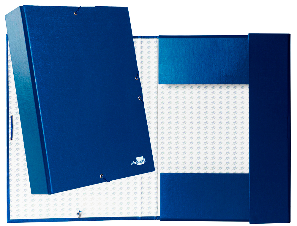 CARPETA PROYECTOS LIDERPAPEL FOLIO LOMO 70MM CARTON FORRADO AZUL