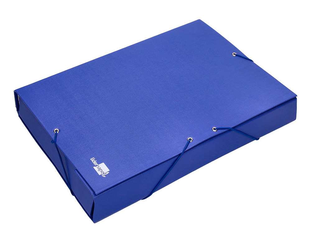 CARPETA PROYECTOS LIDERPAPEL FOLIO LOMO 70MM CARTON FORRADO AZUL