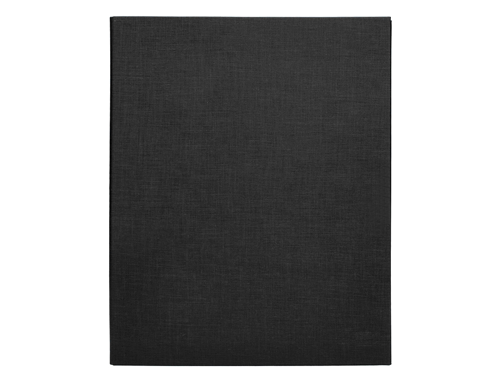 CARPETA DE 4 ANILLAS 25MM MIXTAS LIDERPAPEL FOLIO CARTON FORRADO PAPER COAT NEGRA